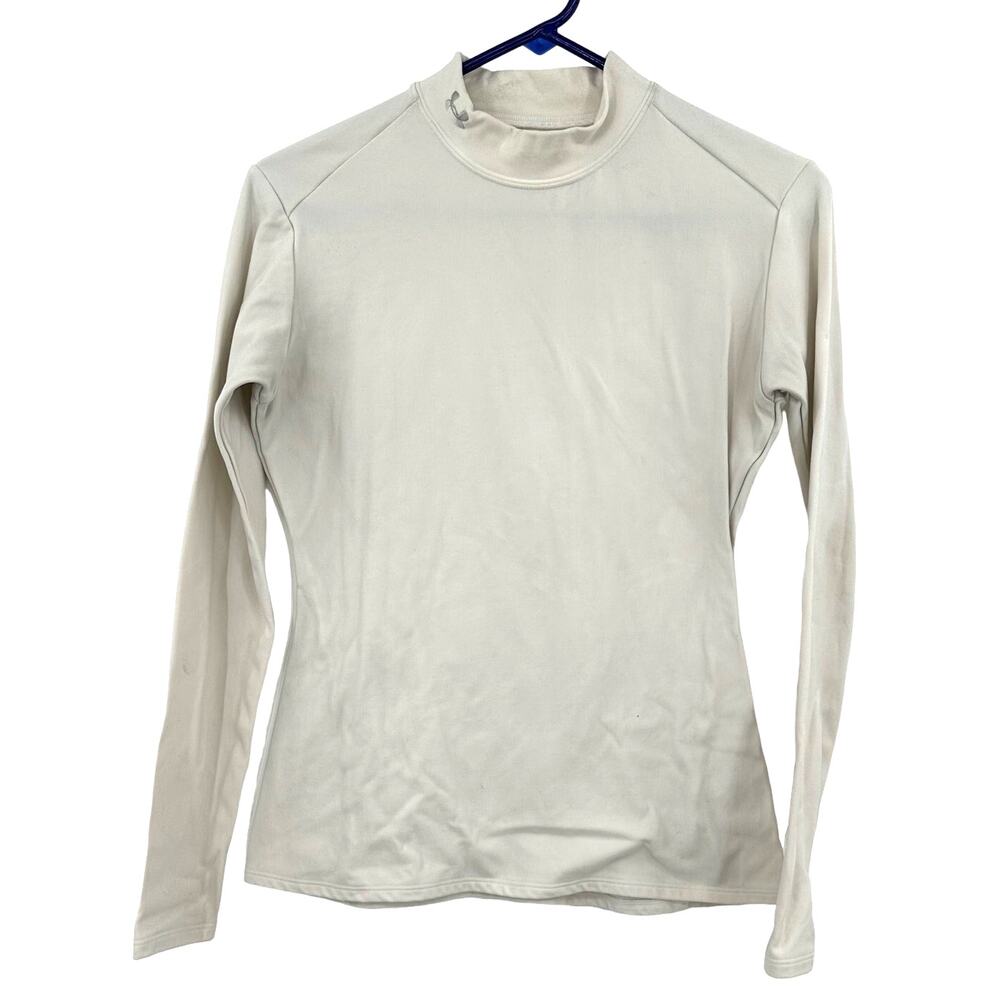 Under Armour Size Large Shirt Mock Neck Fitted Activewear Long Sleeve Winter‎